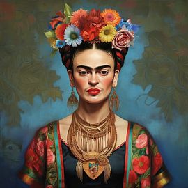 Porträtmalerei Frida - Gemälde Frida von Wunderbare Kunst