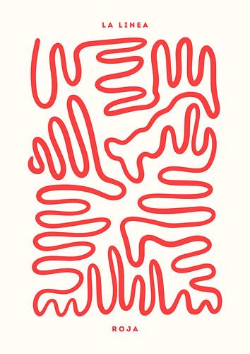 La Linea Roja – Abstrakte Linien Illustration