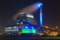 Nachtfoto Electrabel centrale te Nijmegen van Anton de Zeeuw thumbnail