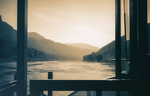 Panorama view of the Elbe in Bad Schandau