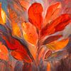 Abstrakte farbenfrohe botanische Kunst: Warme Herbstfarben 2 von STUDIO ARTSY
