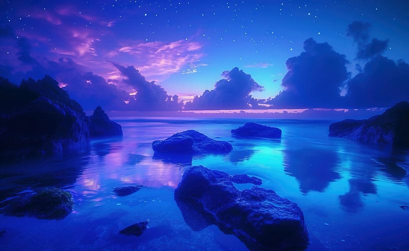 Nachts am Meer von fernlichtsicht