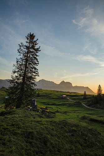 Zonsopgang op de Sellamatt Alp