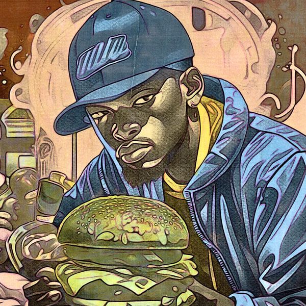 Burger, Motif 3 by zam art