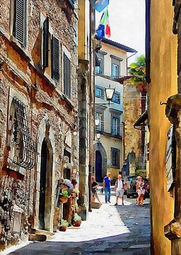 Labyrinthe de ruelles Cortona Toscane