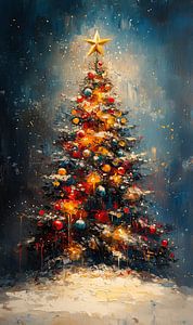 Weihnachtsbaum | Weihnachtsbaum mit goldenem Stern
