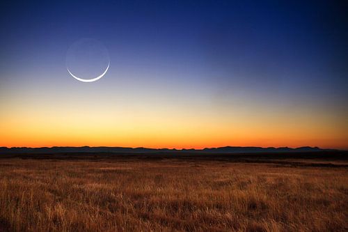 New moon landscape