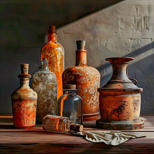 Sammlung alter Flaschen