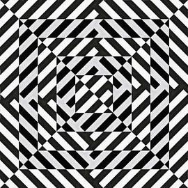 Lignes abstraites en noir et blanc sur Maurice Dawson