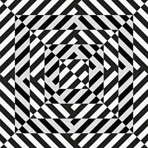 Lignes abstraites en noir et blanc