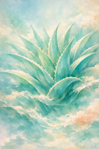 Een zacht zeebriesje – Agave in de mist