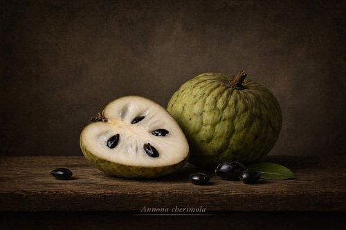 Cherimoya — stilleven in klassiek licht