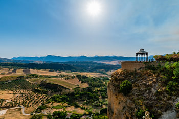 Vue du Mirador Aldehuela à l'heure d'or
