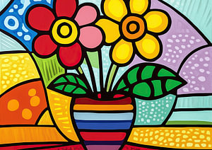 Nackte Farbe Blumen | Bunte Blumen