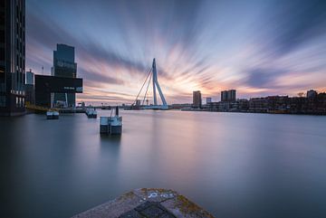 Sunset at the Erasmus Bridge. by Ilya Korzelius