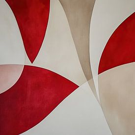 Abstract Rood Taupe van Modern Collection