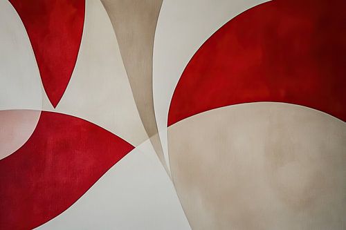 Abstrakt Rot Taupe von Moderne Kollektion