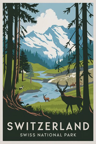 Switzerland by Poster Art Shop