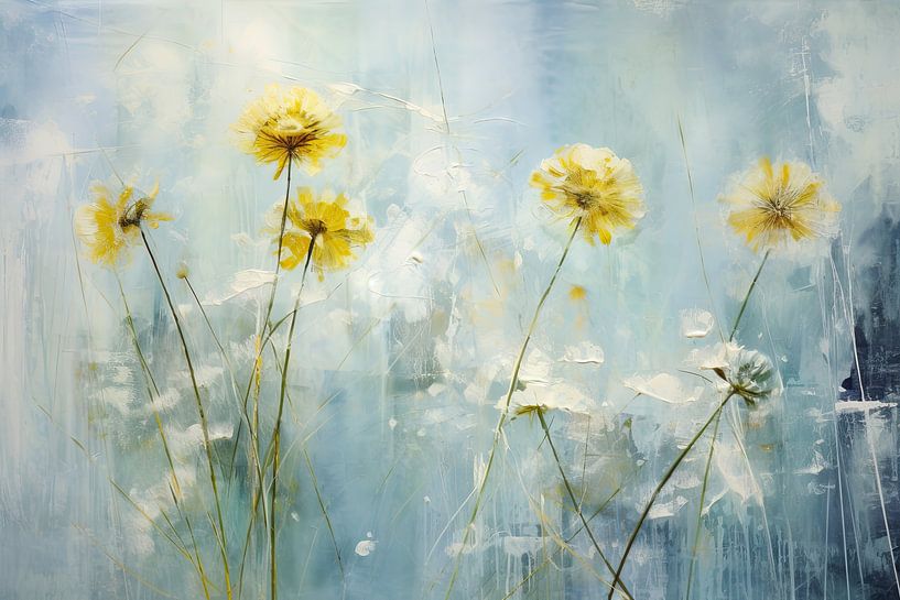 Dandelion flower painting by Eye catching paintings