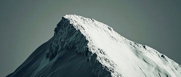 Besneeuwde bergtop - Minimalistisch van Poster Art Shop