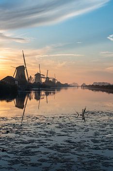 Sonnenaufgang Weltkulturerbe Kinderdijk