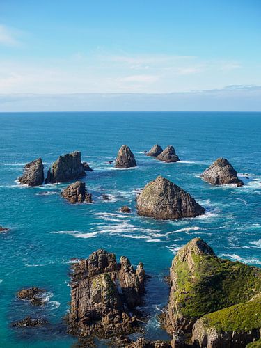 Rochers sur la côte de Kaka Point, Nouvelle-Zélande