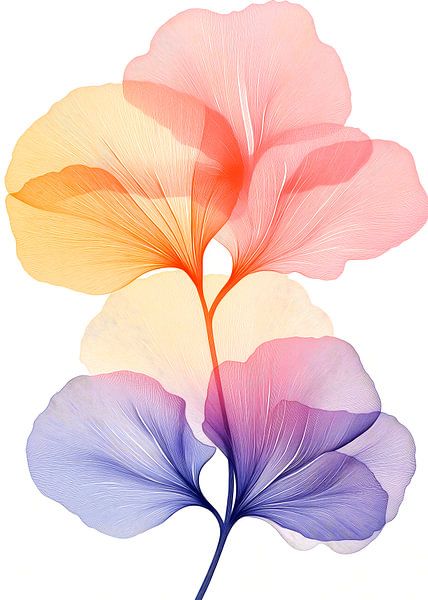 Wildflower Evergreen flowers 21 gingko biloba by JBJart Justyna Jaszke