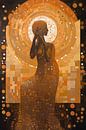 Bronze masterpiece me mosaic and pointillism by Digitale Schilderijen thumbnail