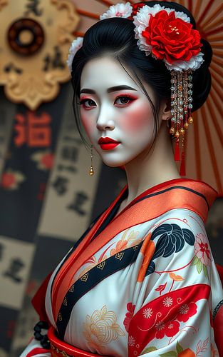 Portrait Japanese Geisha