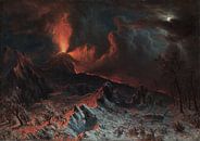 Vesuvius bij middernacht, Albert Bierstadt, 1868 van Atelier Liesjes thumbnail