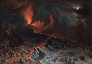 Vesuv um Mitternacht, Albert Bierstadt, 1868 von Atelier Liesjes