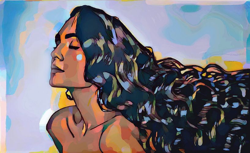 Fresh Summer Air &amp; Shiny Wavy Hair van The Art Kroep