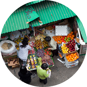 Hongkongse groente- en fruitmarkt van t.ART