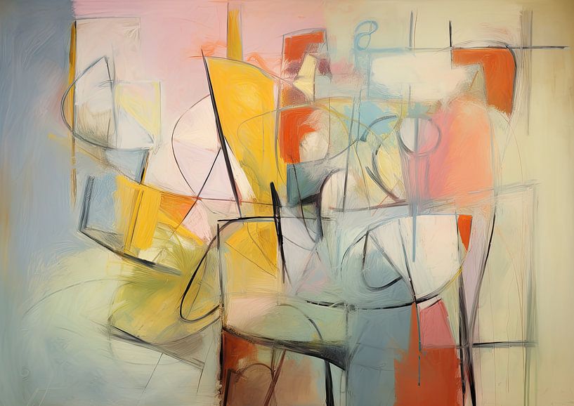 Abstracte Vormen van Abstract Schilderij
