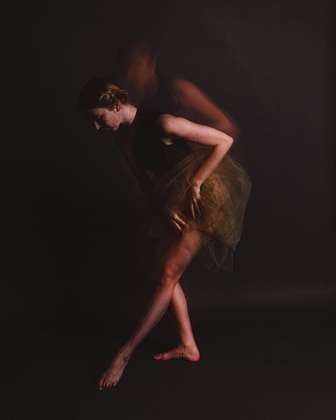 Ballerina in motion with slower shutter speed 01 by FotoDennis.com | Werk op de Muur