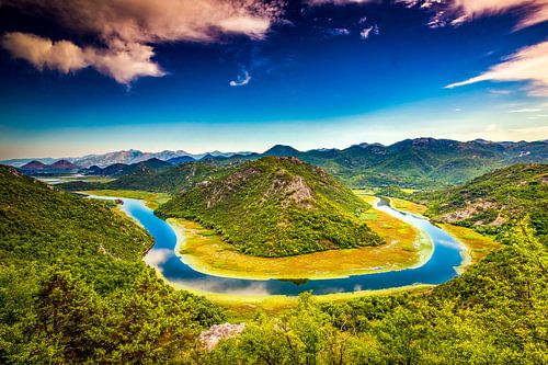 Horsheshoe Bend bij lake Skadar