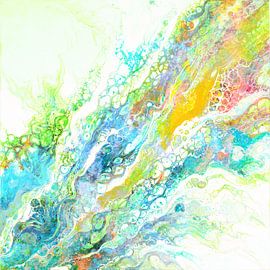 peinture liquide arc-en-ciel sur Claudia Gründler