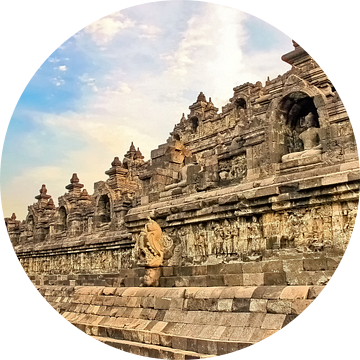 Reliëfs zijkant Borobudur van Eduard Lamping