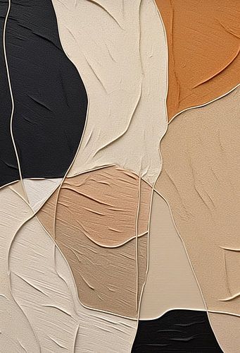 Noir, marron et beige