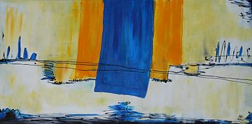 Vlaggen blauw-geel van Klaus Heidecker