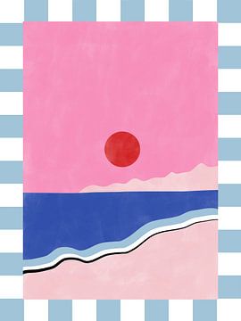 Minimalistisch strandgezicht van Elena Ristova