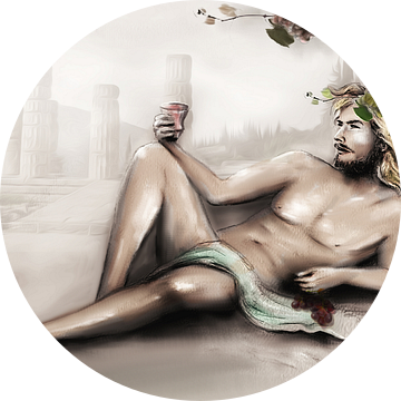 Dionysus god van de wijn - Wijn god Bacchus van Marita Zacharias