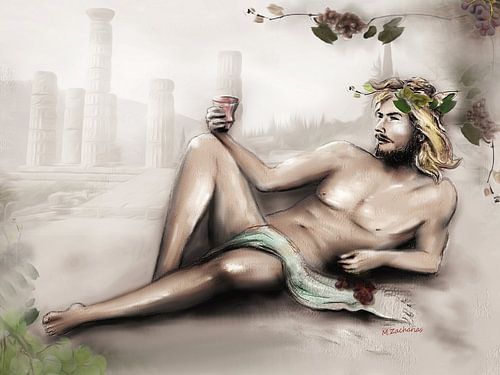Dionysus god van de wijn - Wijn god Bacchus