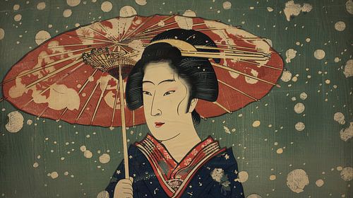 Japanese print Geisha