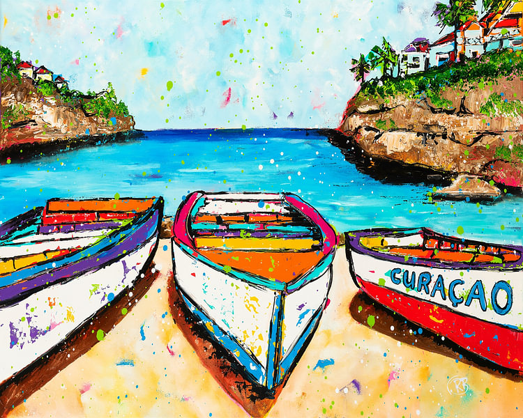 Colourful Tranquillity at Playa Lagun, Curaçao by Renata Rolefes