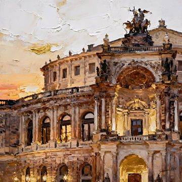 Semperoper, Dresden, Deutschland von Johannas Art Creations