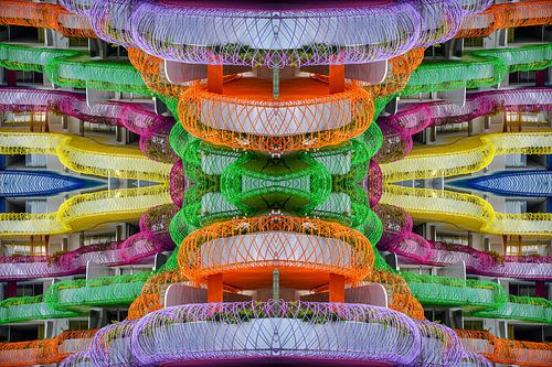 Rhythmus in Farbe - Ibiza-Stadt von Bas Potman