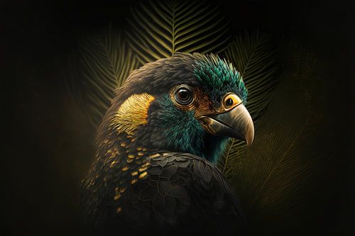 Prachtig Portret van Vogel in Jungle