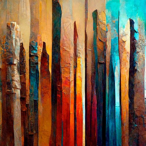 An abstract forest on a warm autumn day.  Part 1