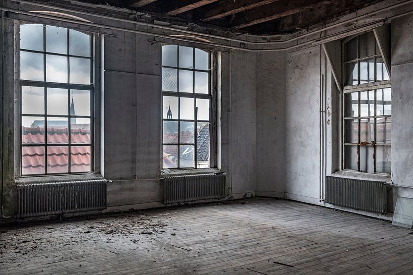 Verlassene van Heutsz Schulgebäude Innenraum in Kampen von Sjoerd van der Wal Fotografie